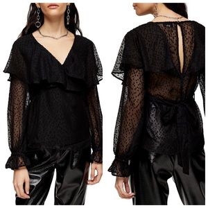 Topshop Dobby Cape Detail Dobby Top 8